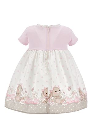 abito in cotone bianco e rosa MONNALISA KIDS | 31G9127667019B